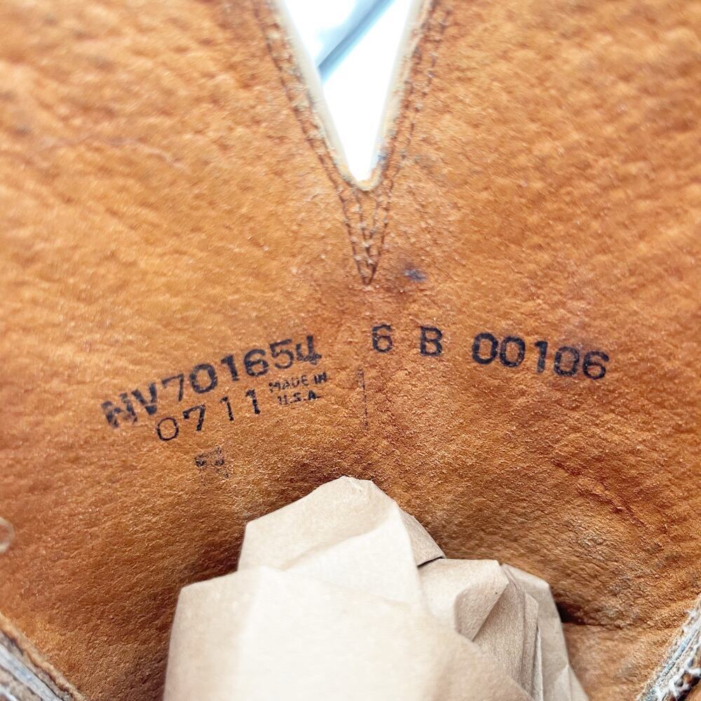 Lucchese Women’s 6 Tan Neutral Roughout Suede Snip Toe Cowgirl Western Boots - Picture 10 of 11